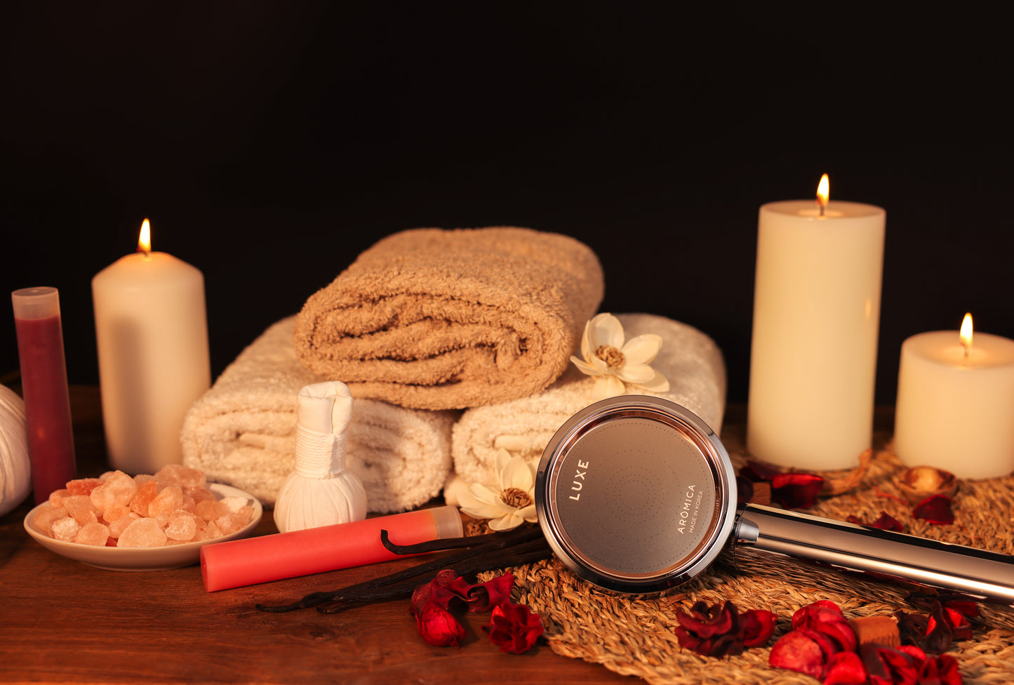 Pomme de douche de luxe aromica avec arôme