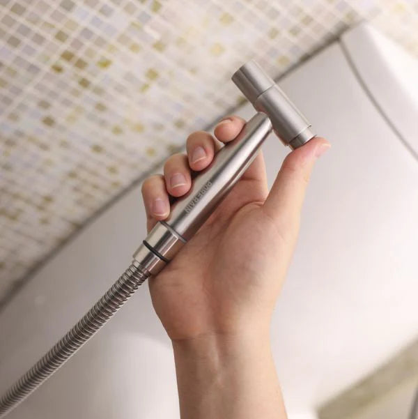 Bidet -douche geborsteld staal