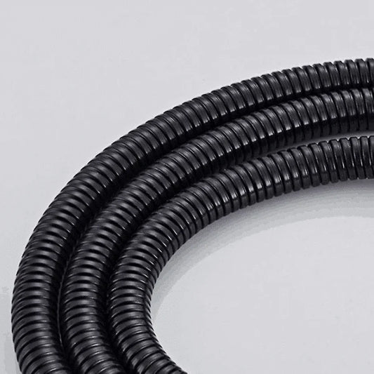 Tuyau de douche noir 150 cm - acier inoxydable