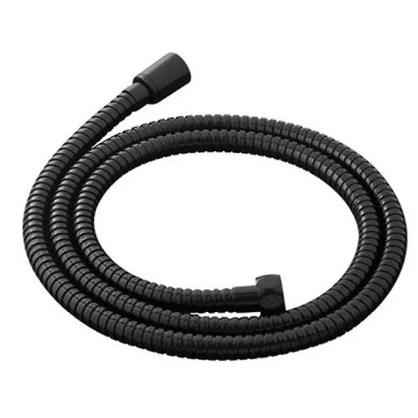 Furtun de duș negru 150 cm - oțel inoxidabil